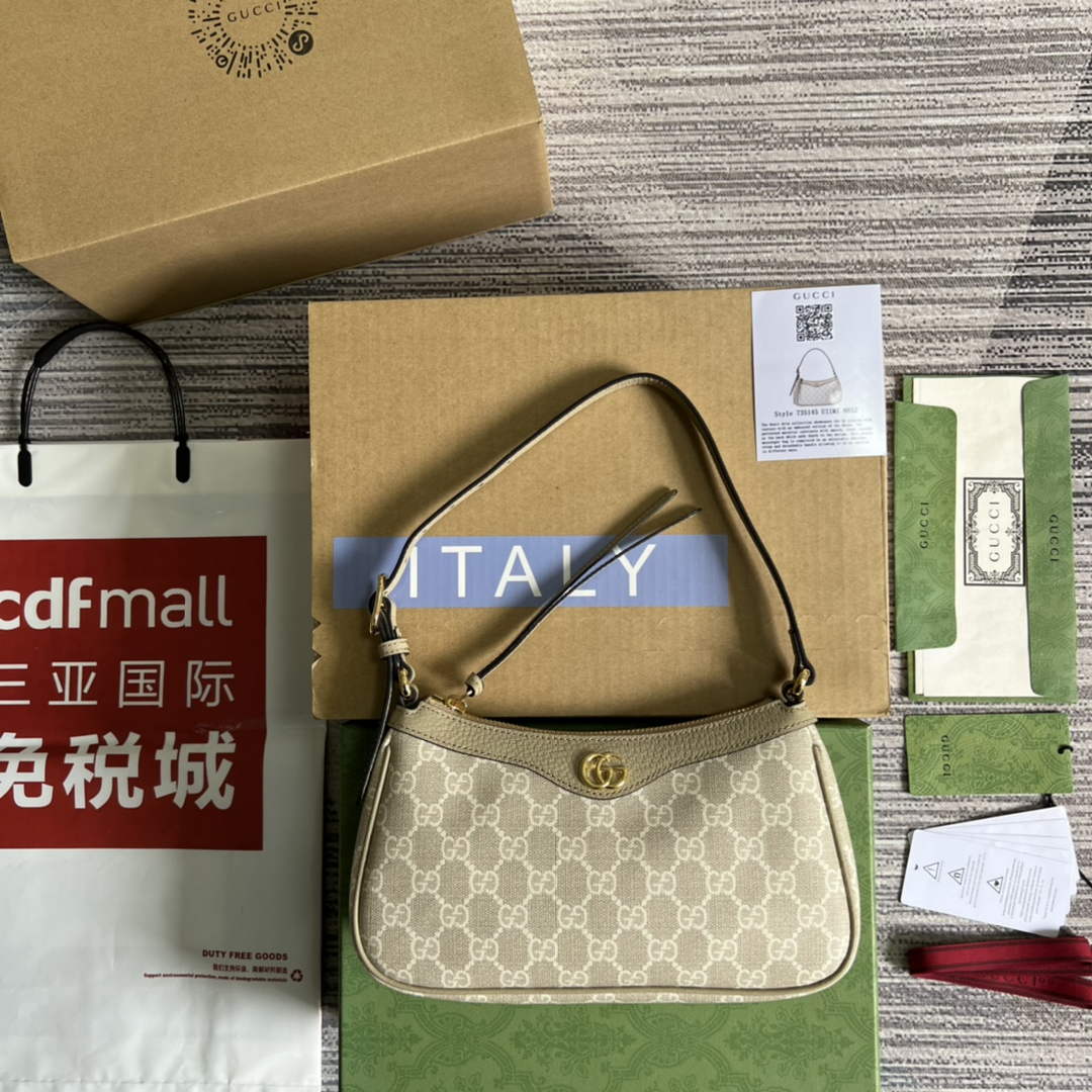Gucci ‎735145 Ophidia small handbag Beige leather