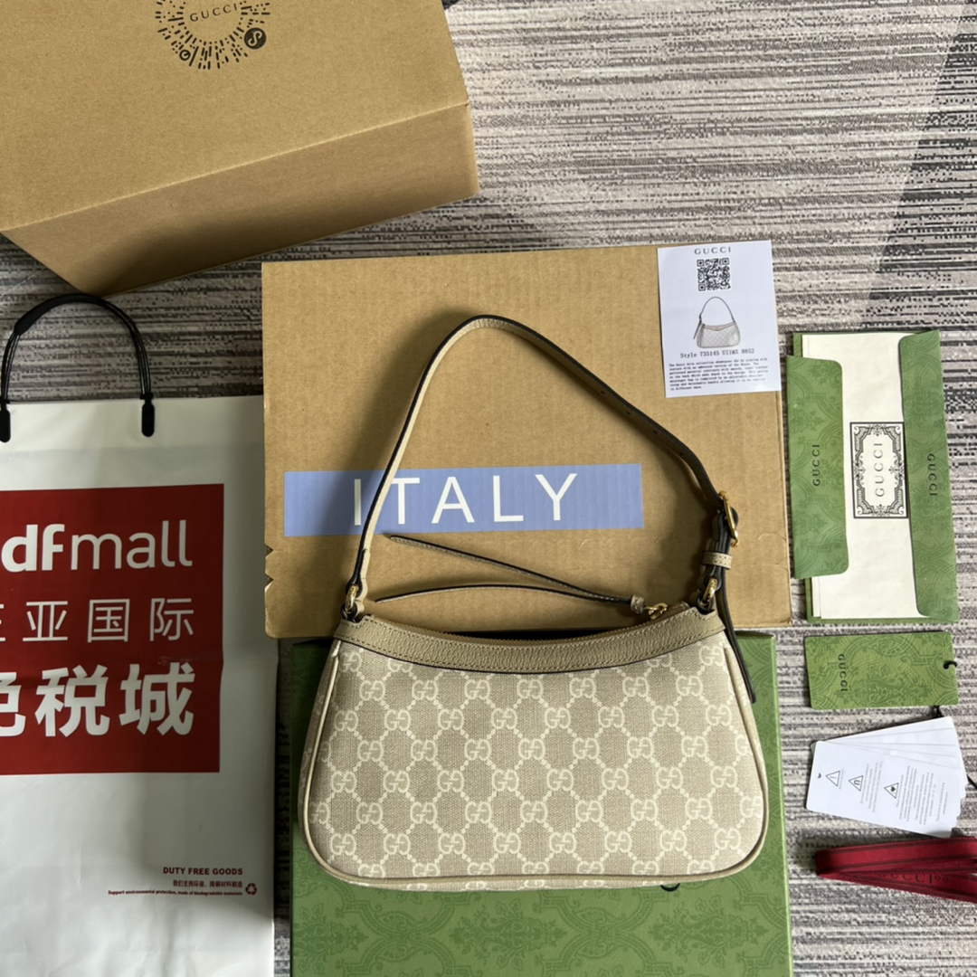 Gucci ‎735145 Ophidia small handbag Beige leather