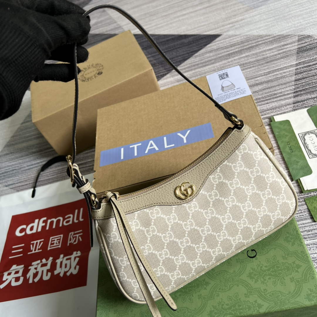 Gucci ‎735145 Ophidia small handbag Beige leather