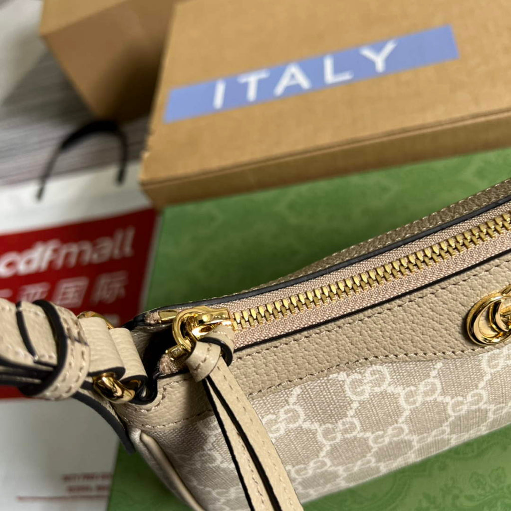 Gucci ‎735145 Ophidia small handbag Beige leather