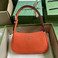 Gucci 739076 Aphrodite mini shoulder bag in orange leather