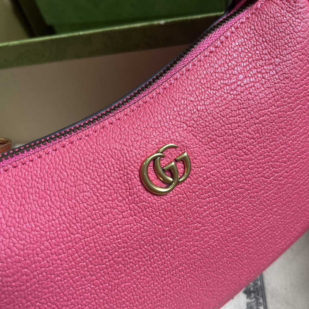 Gucci 739076 Aphrodite mini shoulder bag in plum leather