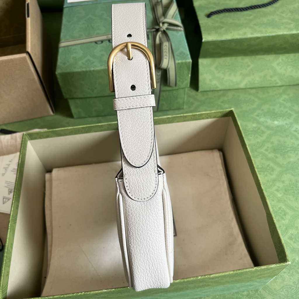 Gucci 739076 Aphrodite mini shoulder bag in beige leather