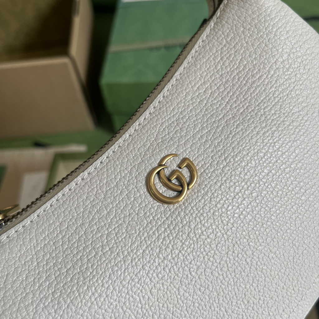 Gucci 739076 Aphrodite mini shoulder bag in beige leather