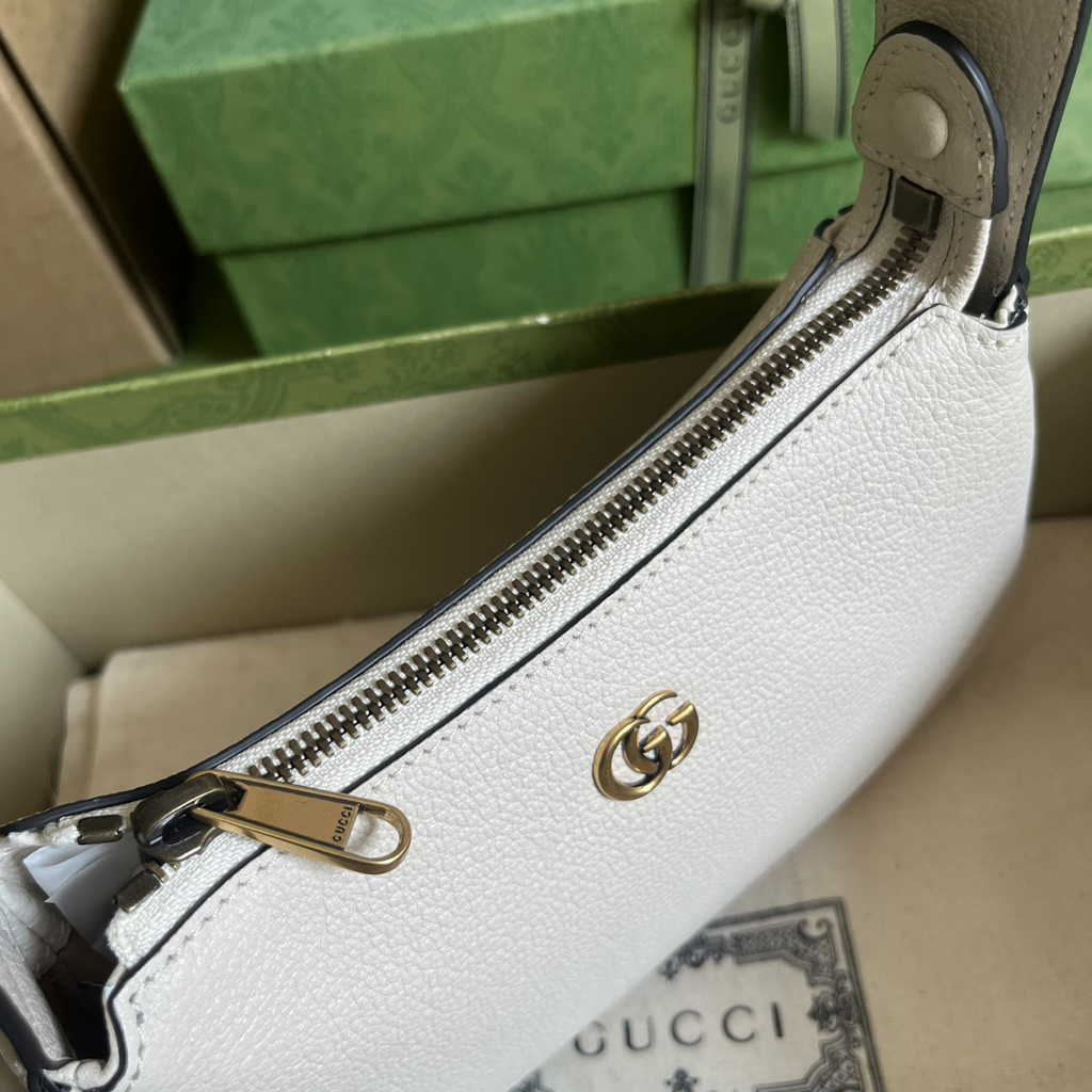 Gucci 739076 Aphrodite mini shoulder bag in beige leather
