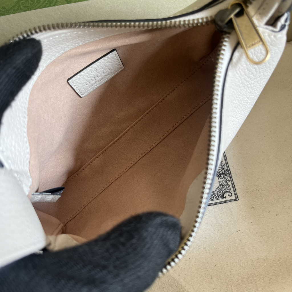 Gucci 739076 Aphrodite mini shoulder bag in beige leather