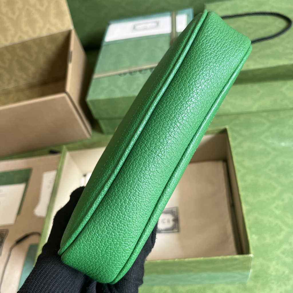 Gucci 739076 Aphrodite mini shoulder bag in green leather