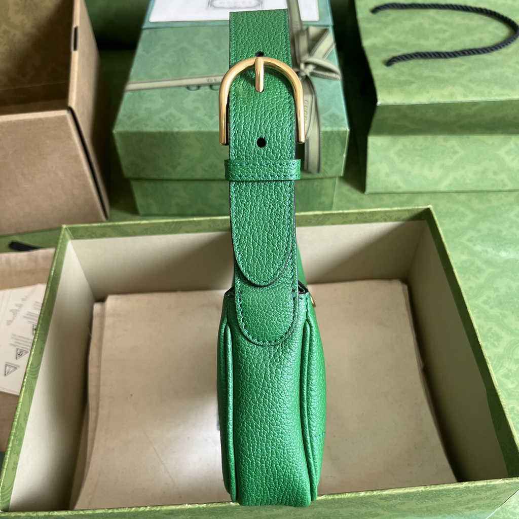 Gucci 739076 Aphrodite mini shoulder bag in green leather