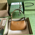 Gucci 739076 Aphrodite mini shoulder bag in brown leather