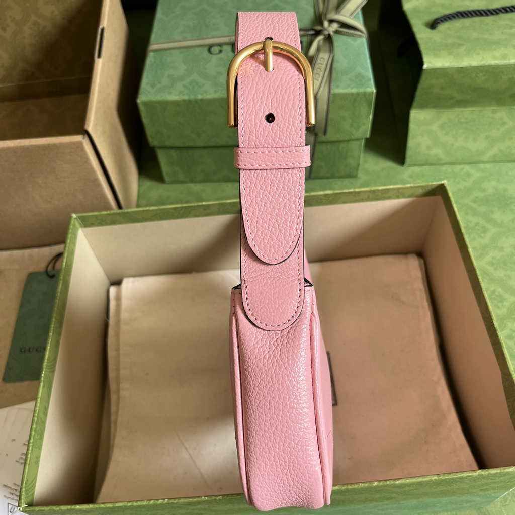 Gucci 739076 Aphrodite mini shoulder bag in pink leather