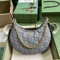 Gucci ‎739709 GG Matelassé small shoulder bag in gray leather