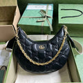 Gucci ‎739709 GG Matelassé small shoulder bag in black leather