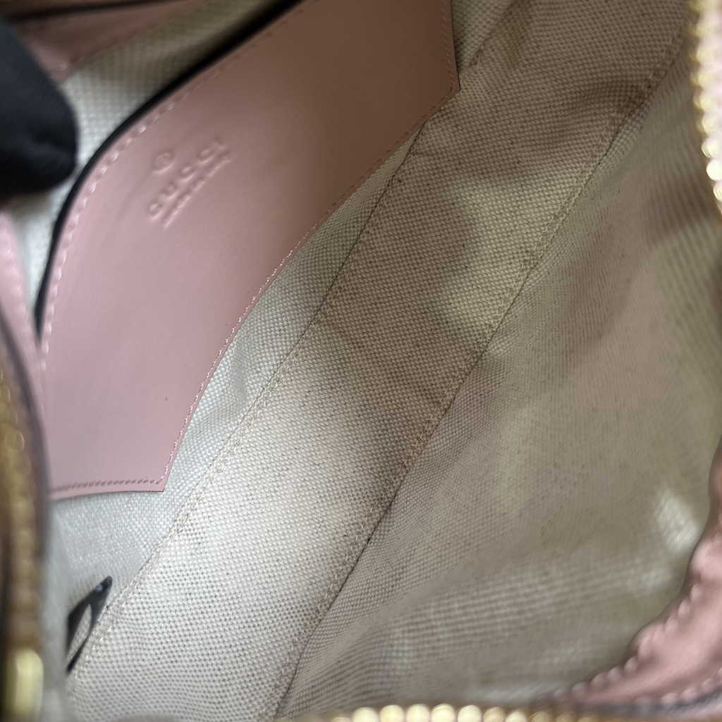 Gucci ‎739736 GG Matelassé mini bag in light pink leather