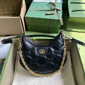 Gucci ‎739736 GG Matelassé mini bag in Black leather