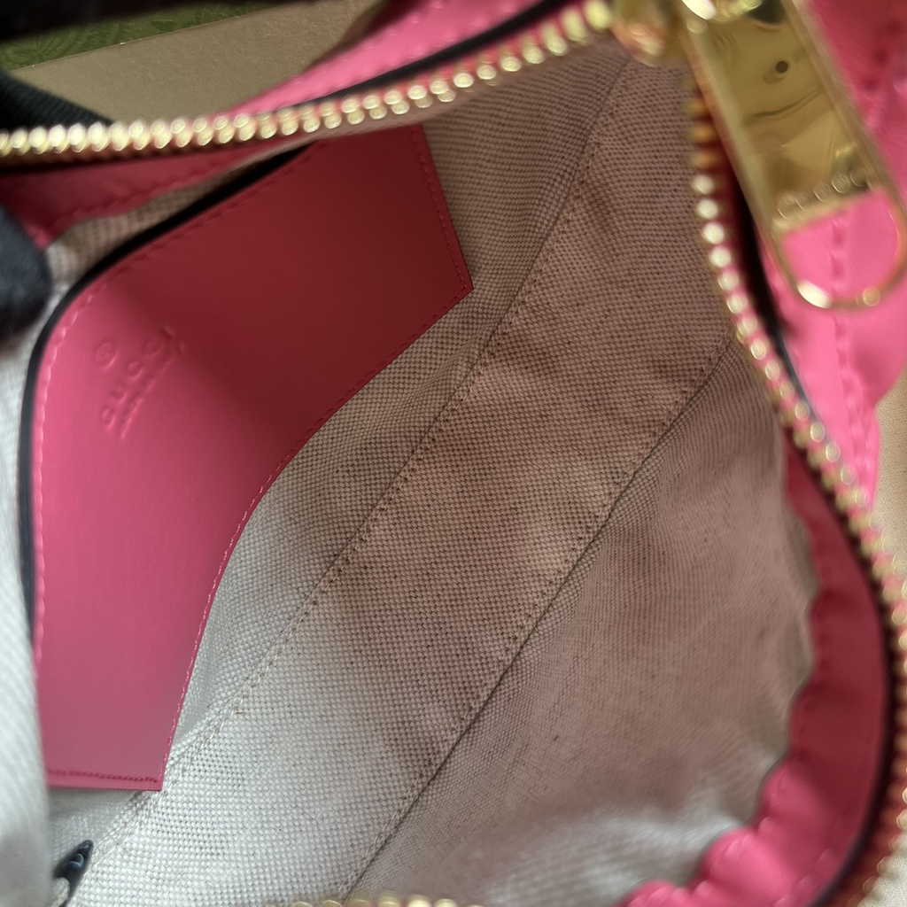 Gucci ‎739736 GG Matelassé mini bag in Plum leather