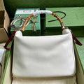 Gucci 746245 Diana large shoulder bag in white leather