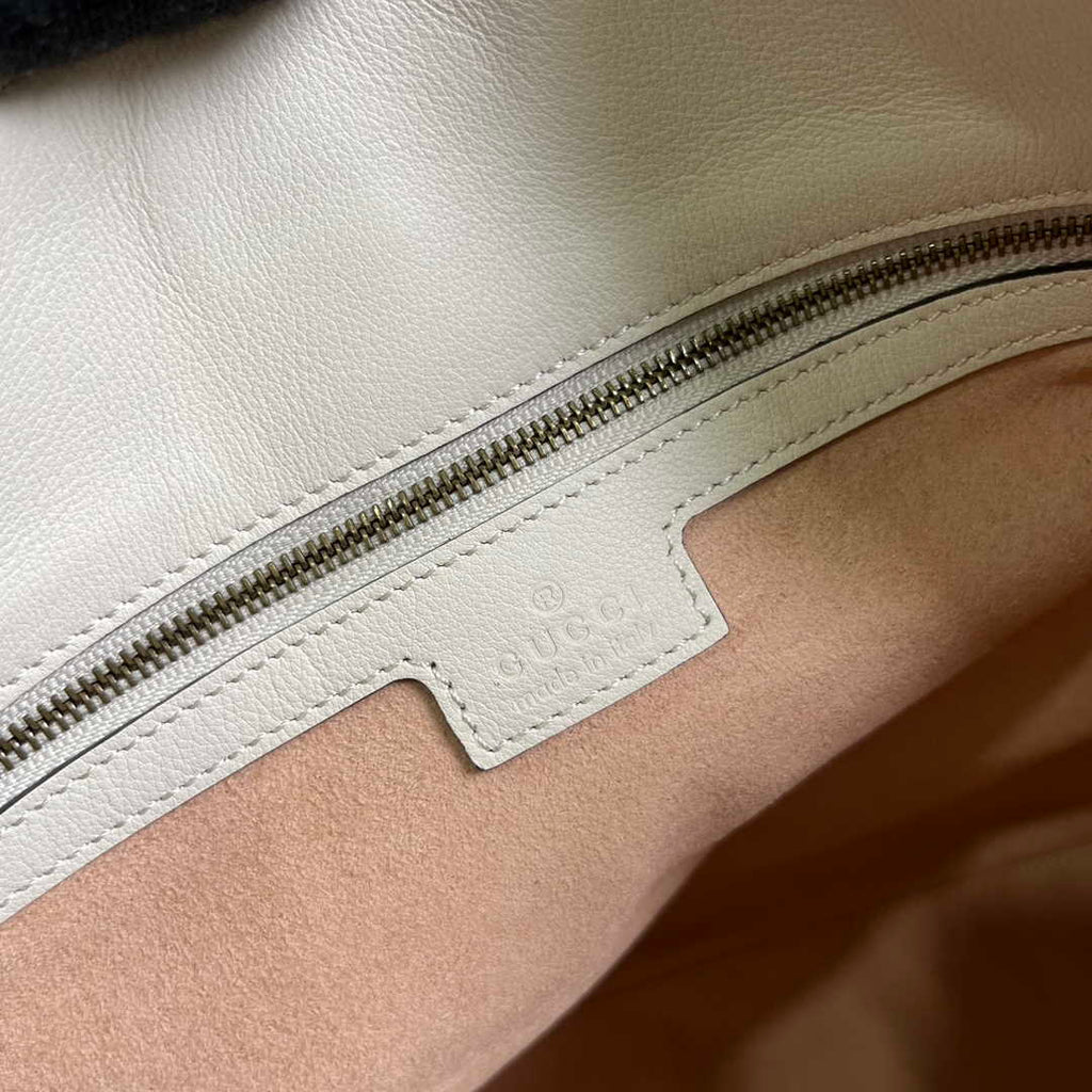 Gucci 746245 Diana large shoulder bag in white leather