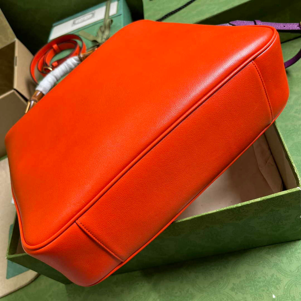 Gucci 746245 Diana large shoulder bag in Orange leather