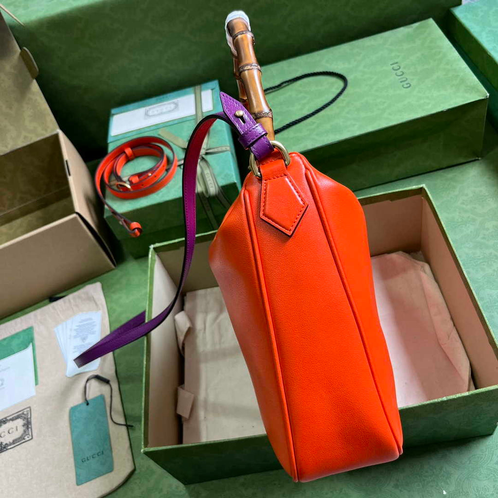 Gucci 746245 Diana large shoulder bag in Orange leather