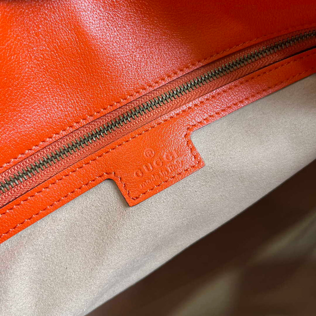 Gucci 746245 Diana large shoulder bag in Orange leather