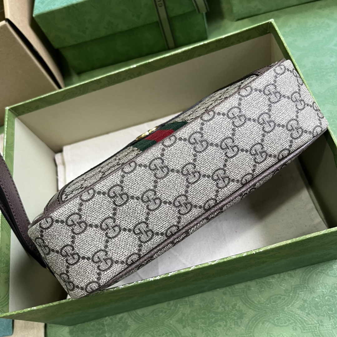 Gucci 760245 Ophidia GG pouch in beige and ebony Supreme