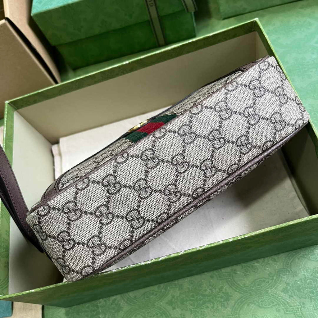 Gucci 760245 Ophidia GG pouch in beige and ebony Supreme