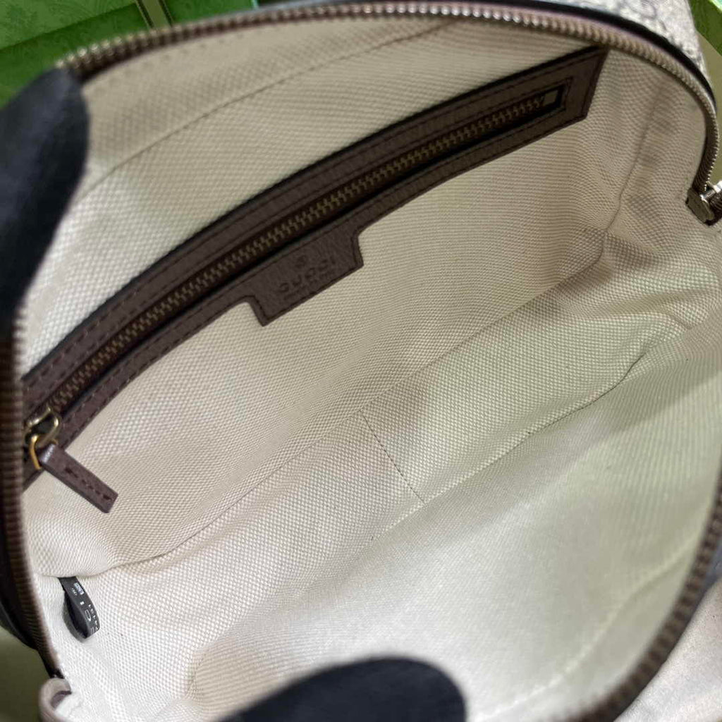 Gucci 760245 Ophidia GG pouch in beige and ebony Supreme