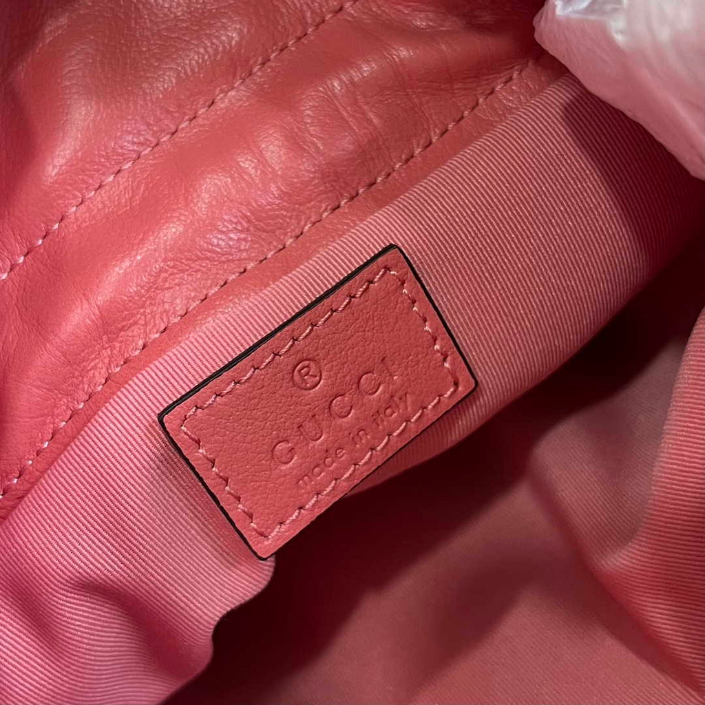 Gucci 760313 Blondie mini bucket bag in pink leather
