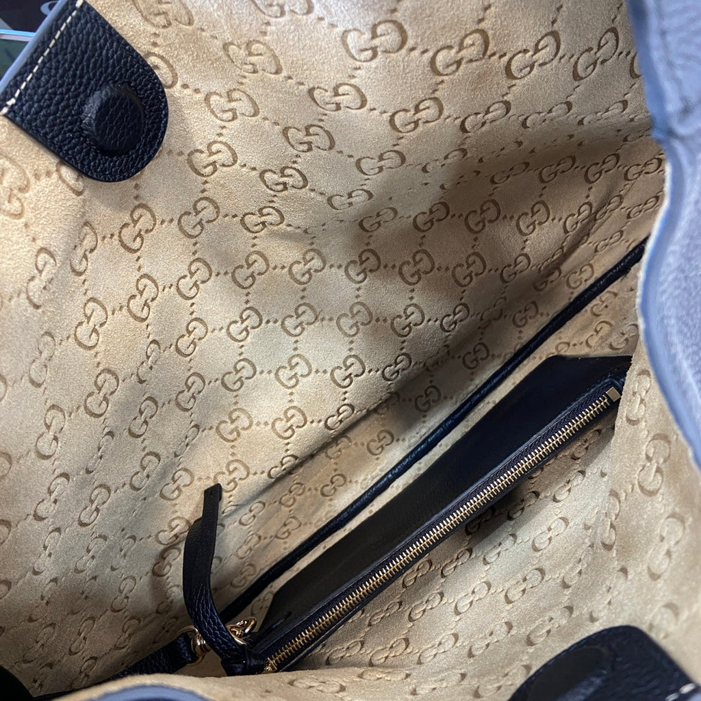 Gucci B large shoulder bag, 820169 in black leather