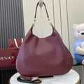 Gucci B large shoulder bag, 820169 in wine red leather