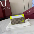 Gucci Bi-color GG card case 768248 green leather