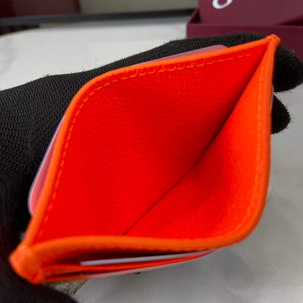 Gucci Bi-color GG card case 768248 orange leather
