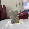 Gucci Bi-color GG long card case 768249 Green Leather