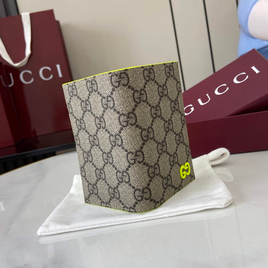 Gucci Bi-color GG long card case 768249 Green Leather
