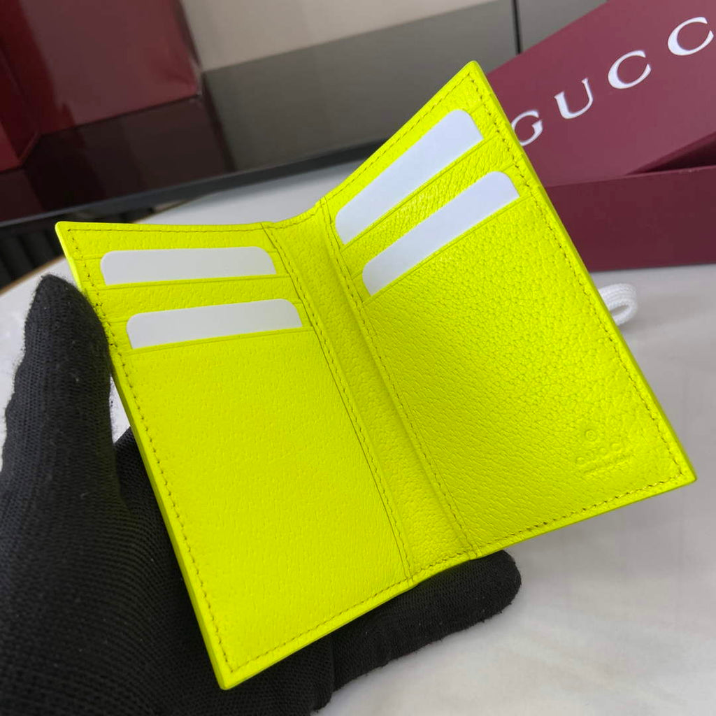 Gucci Bi-color GG long card case 768249 Green Leather