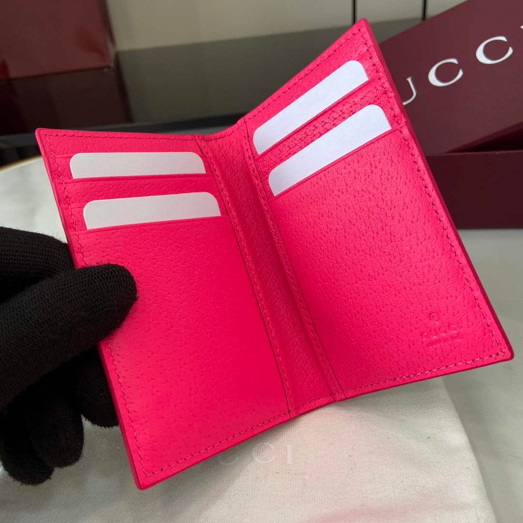 Gucci Bi-color GG long card case 768249 Plum Leather