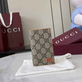 Gucci Bi-color GG long card case 768249 Orange Leather