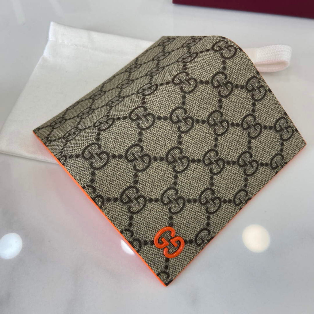 Gucci Bi-color GG long card case 768249 Orange Leather