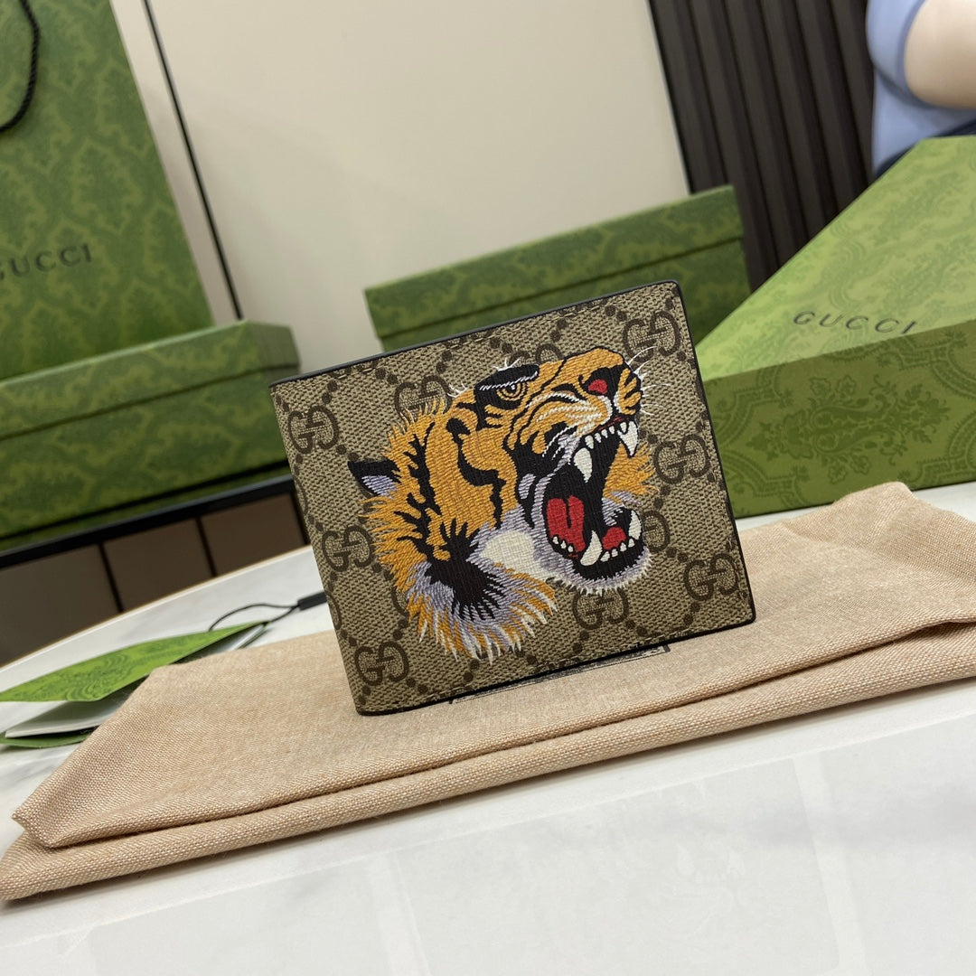 Gucci Bifold Wallet GG Supreme 451268 Tiger