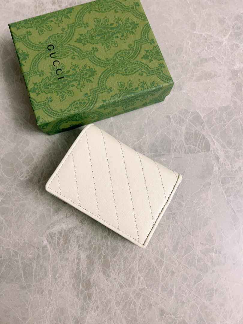 Gucci Blondie card case wallet 760317 in beige leather ‎