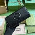 Gucci Blondie continental wallet 760302 in black leather