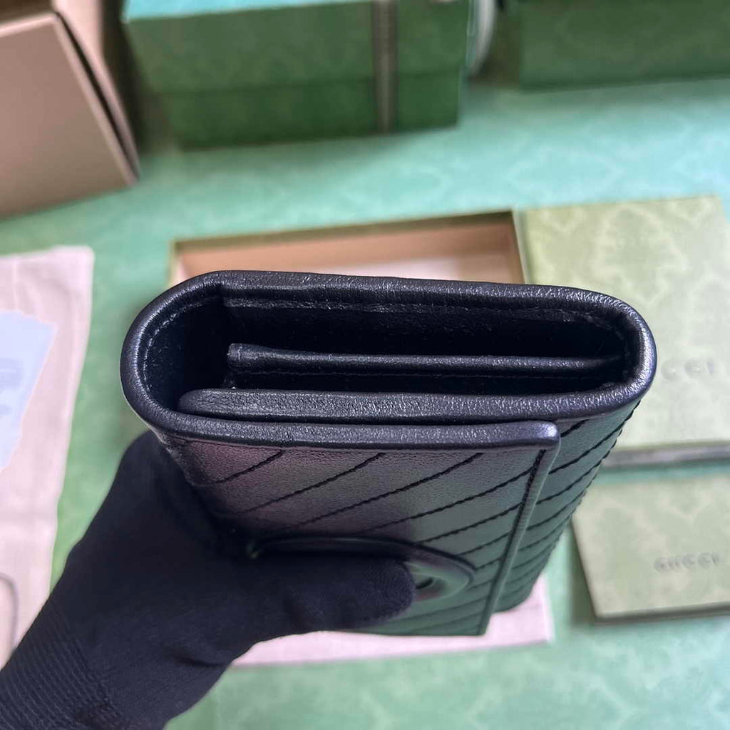 Gucci Blondie continental wallet 760302 in black leather