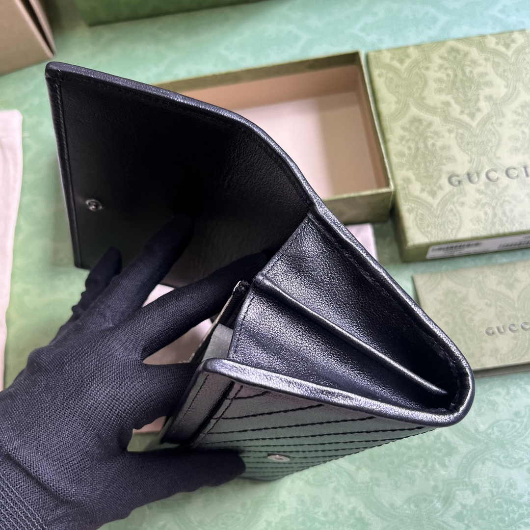 Gucci Blondie continental wallet 760302 in black leather