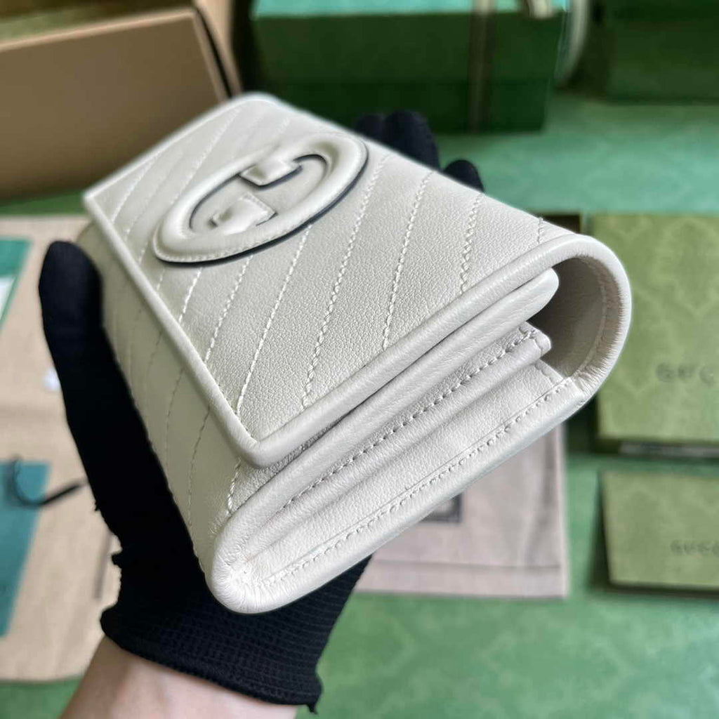 Gucci Blondie continental wallet 760302 in beige leather