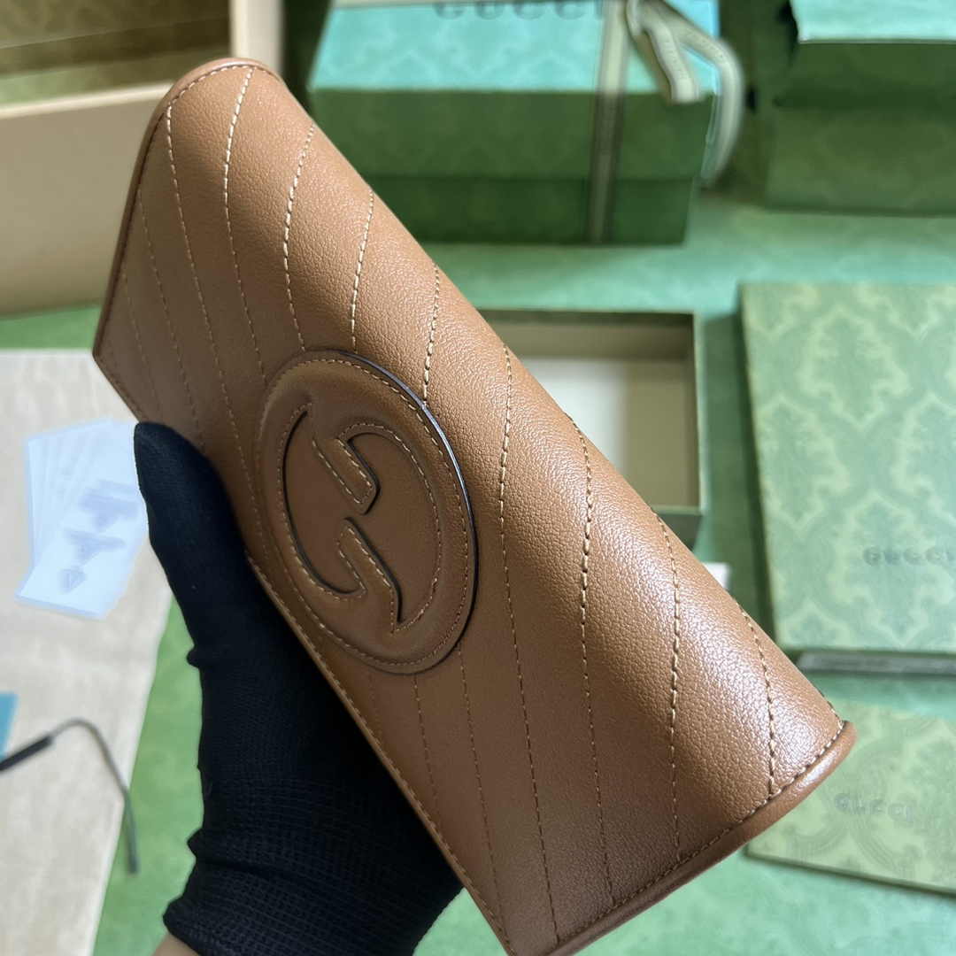 Gucci Blondie continental wallet 760302 in brown leather