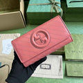 Gucci Blondie continental wallet 760302 in Pink leather