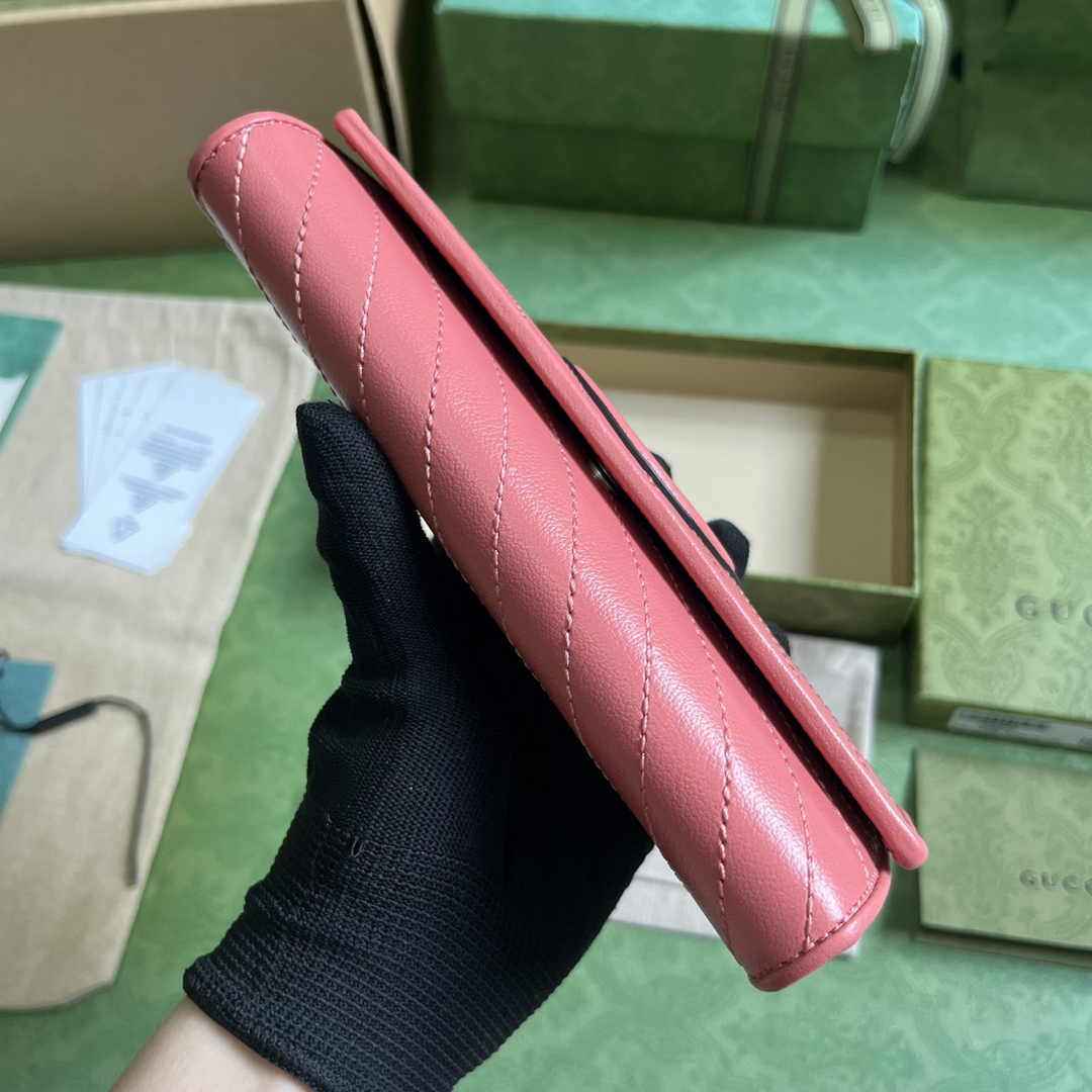 Gucci Blondie continental wallet 760302 in Pink leather