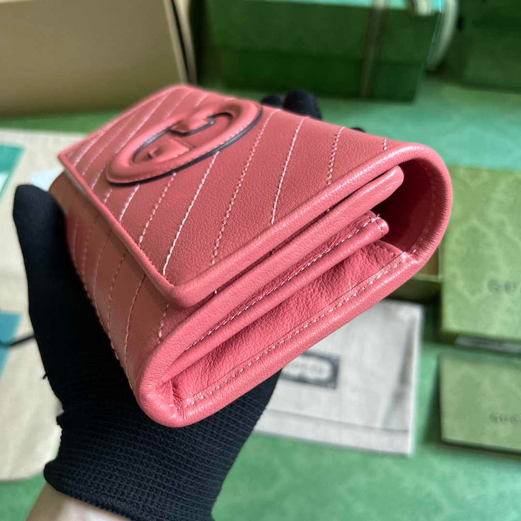 Gucci Blondie continental wallet 760302 in Pink leather