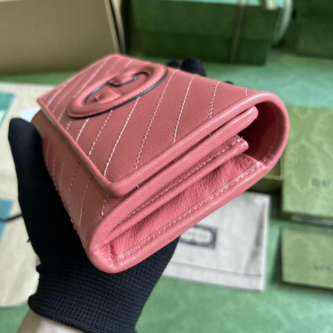 Gucci Blondie continental wallet 760302 in Pink leather