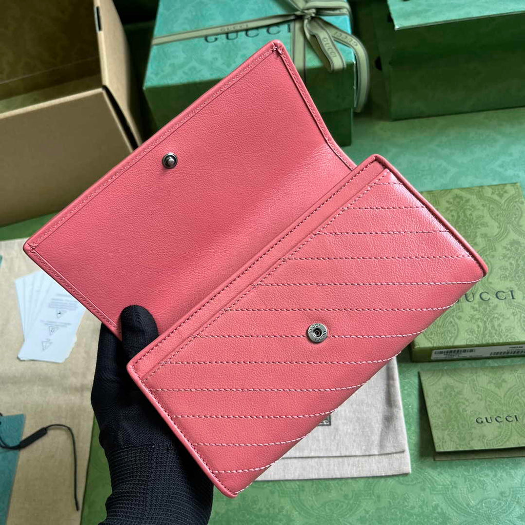 Gucci Blondie continental wallet 760302 in Pink leather